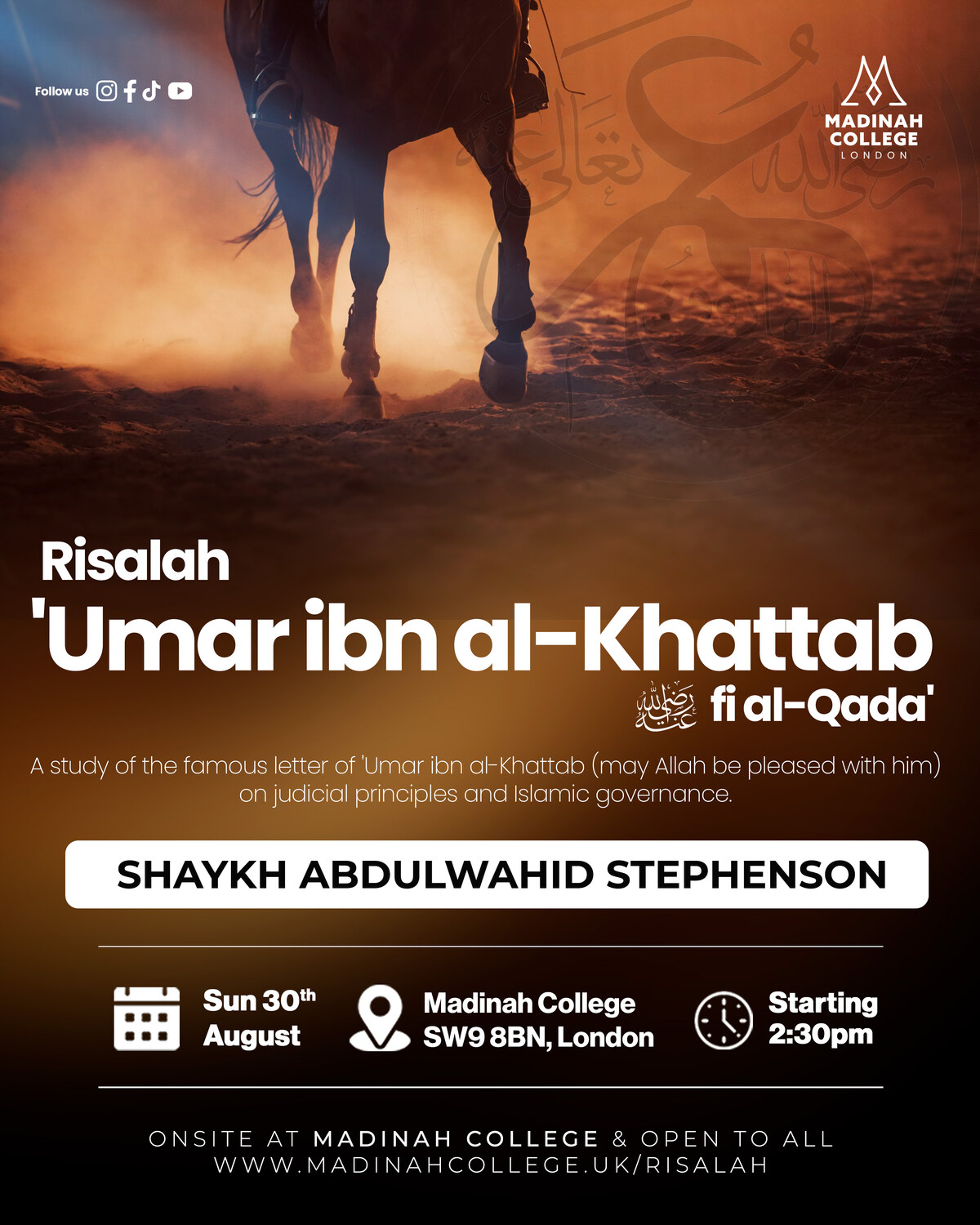 Risalah 'Umar ibn al-Khattab - event poster